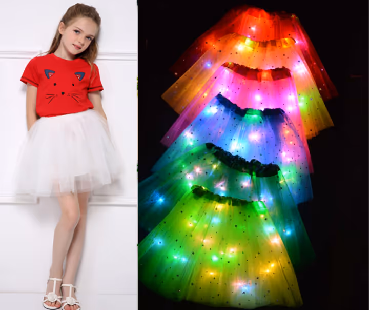 LED tutu skirt glowing